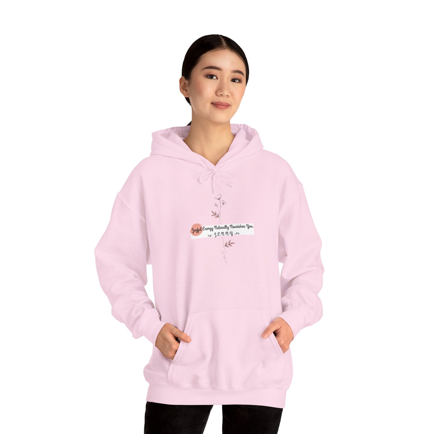Personalized Floral Minimalist Hooded Sweatshirt