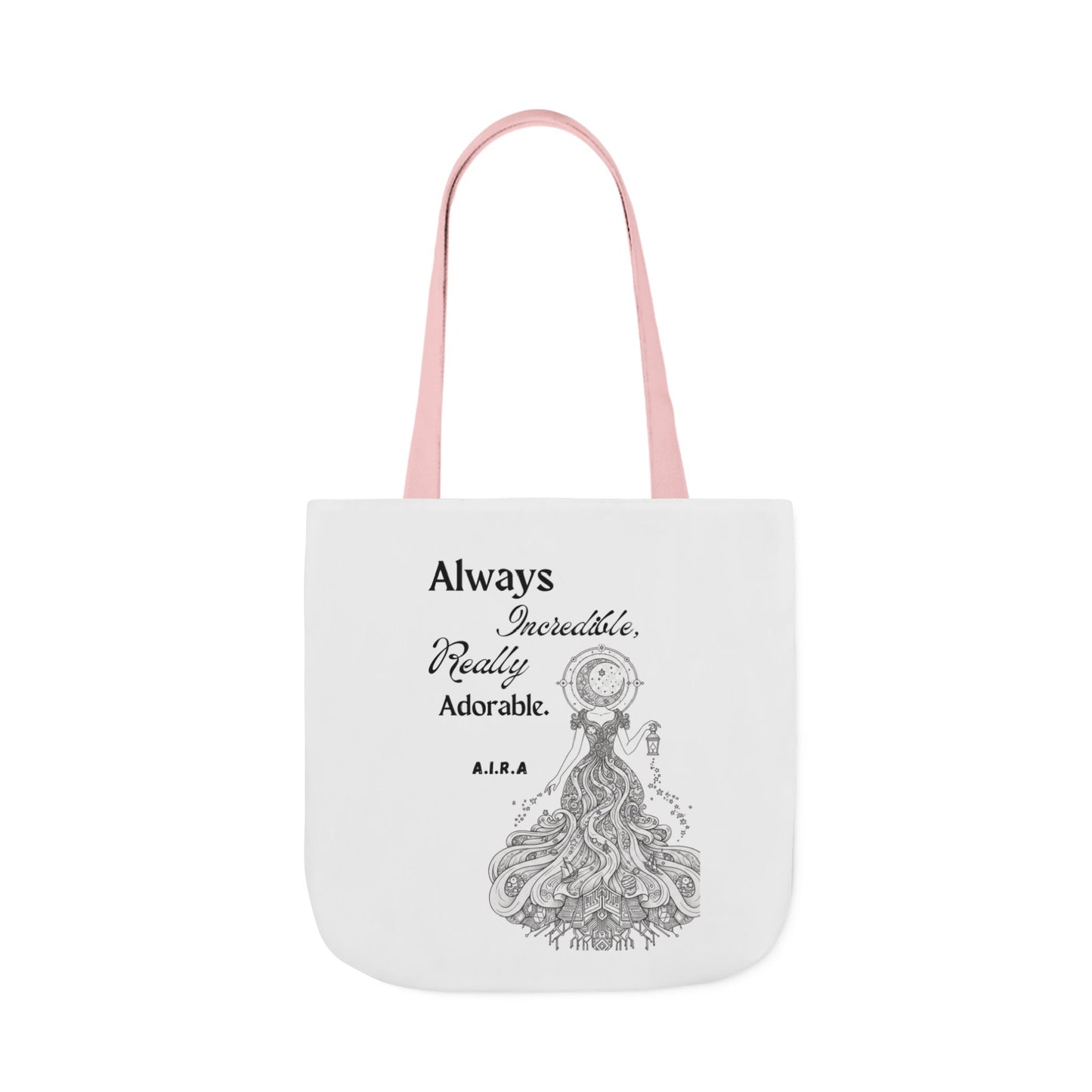 Personalized Initial Quote Light Girl Canvas Tote Custom Name