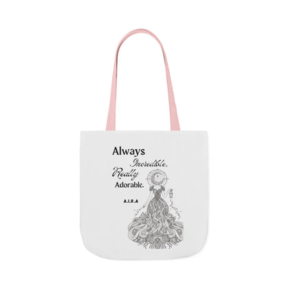 Personalized Initial Quote Light Girl Canvas Tote Custom Name
