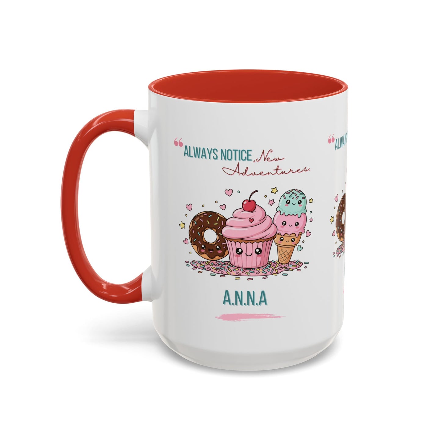 Personalized Initial Sweet Treat Accent Coffee Mug