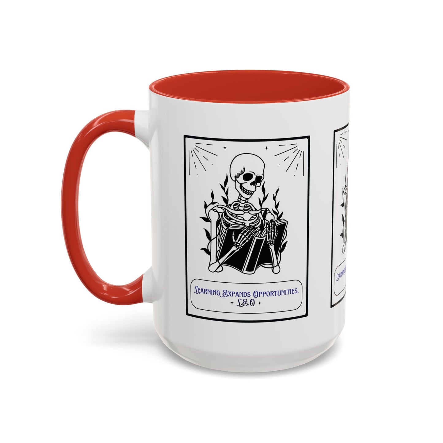 Personalized Initial Skeleton Accent Coffee Mug