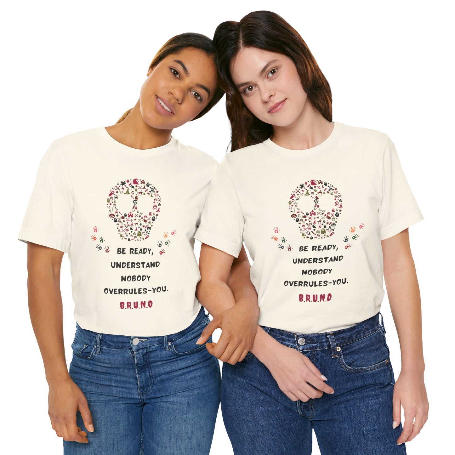 Personalized Peace Floral  and Skull Tee