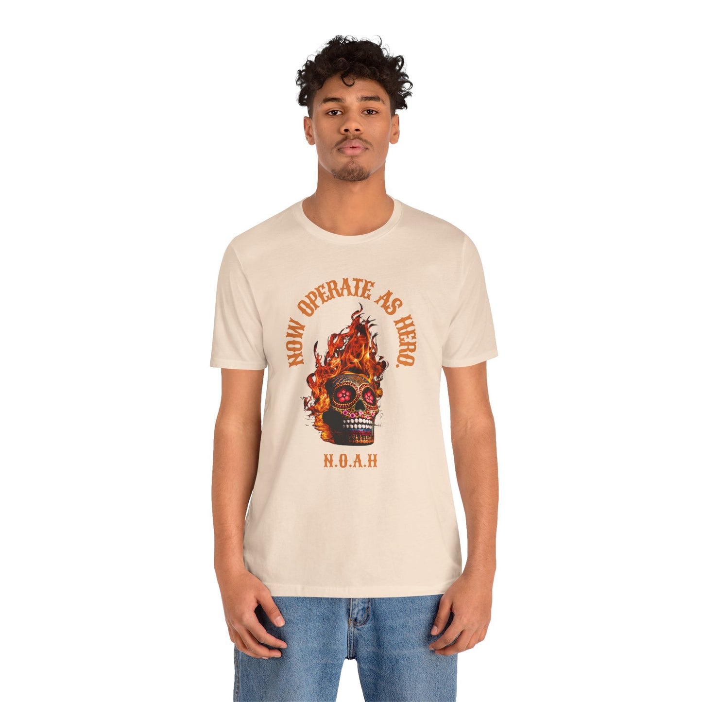 Personalized Fiery Skull Graphic Tee