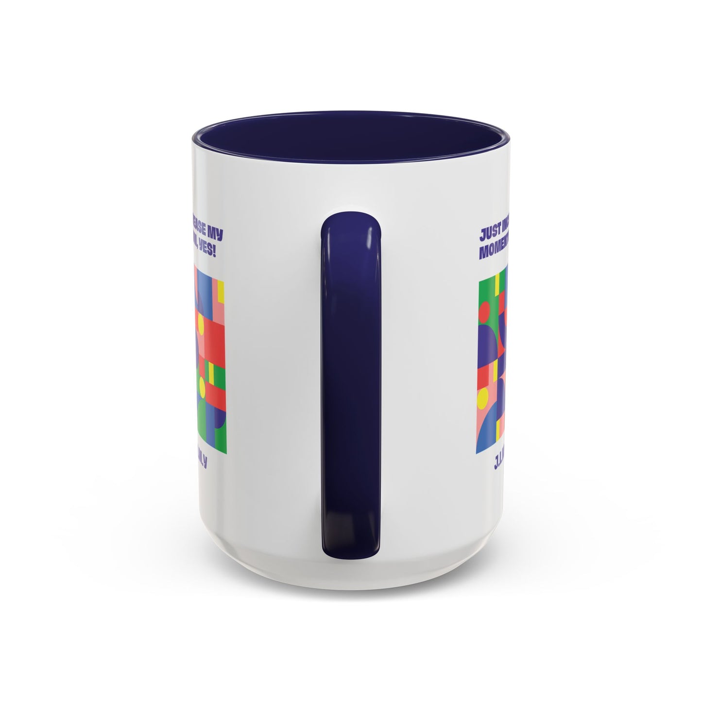 Personalized Initial Colorful Momentum Accent Coffee Mug