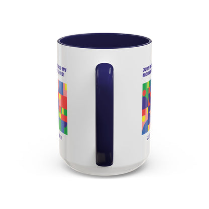 Personalized Initial Colorful Momentum Accent Coffee Mug