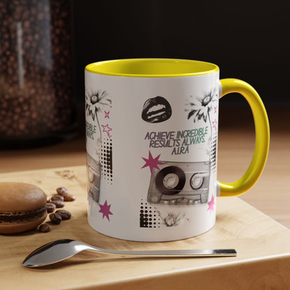 Personalized Cassette Vibes Accent Coffee Mug
