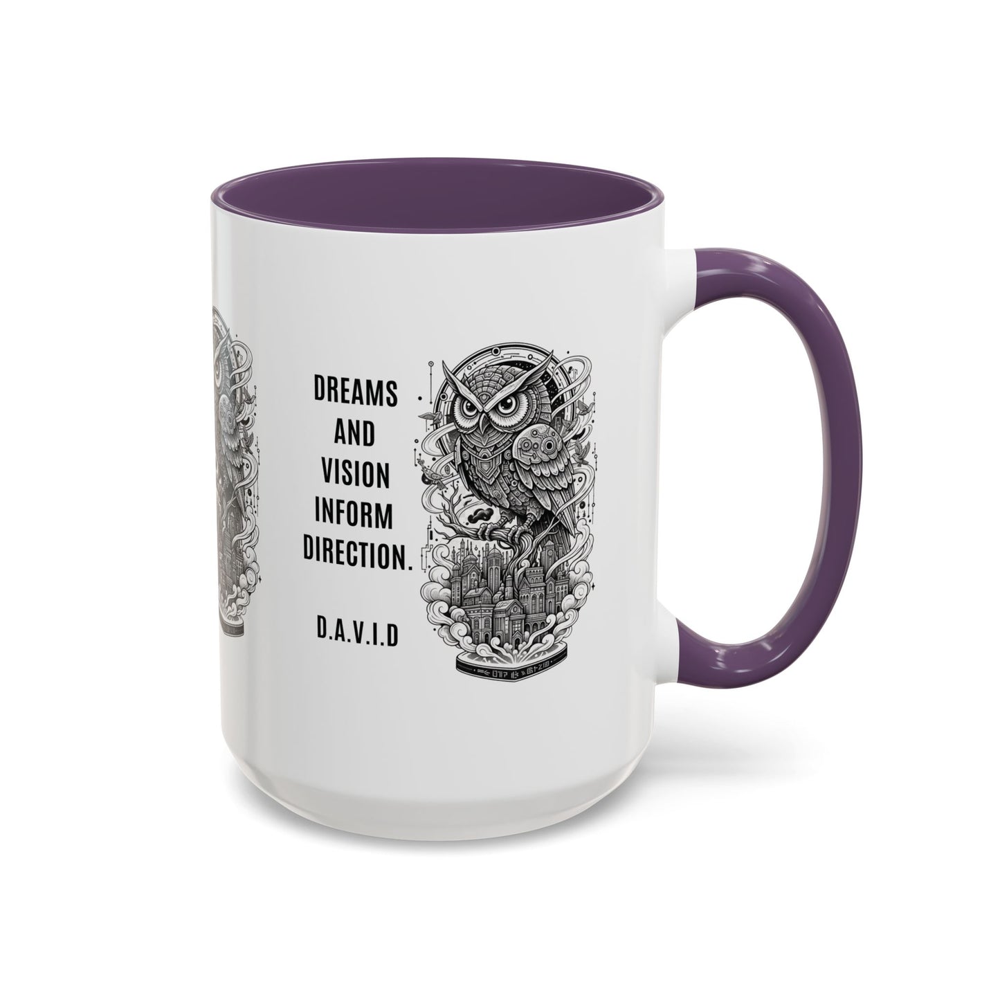 Personalized Owl Vision Accent Coffee Mug