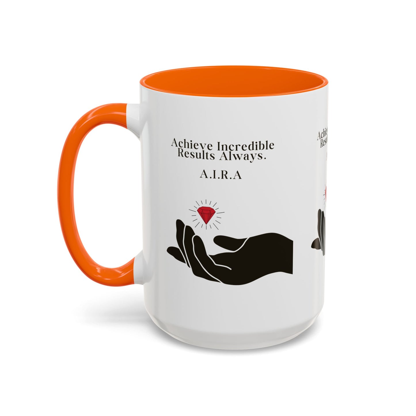 Personalized Initial Hand and Gem Accent Coffee Mug