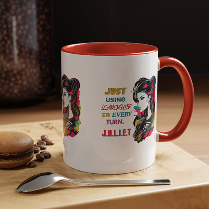 Personalized Vintage Girl Accent Coffee Mug