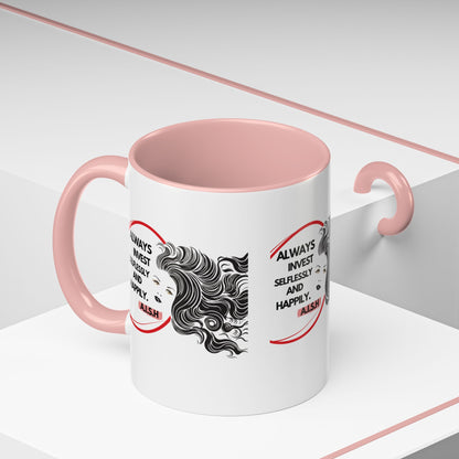 Personalized Inspirational Girl Accent Coffee Mug