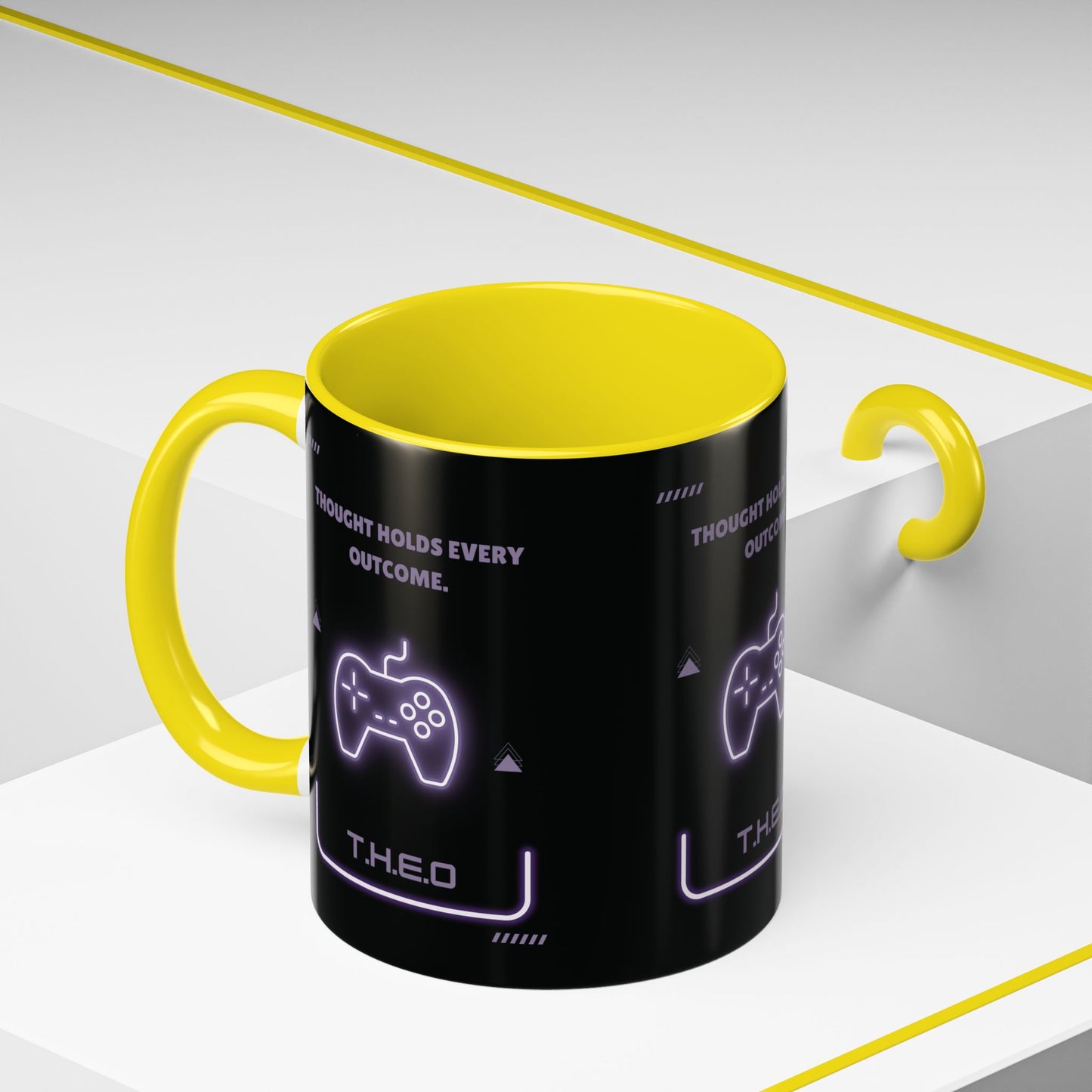 Personalized Initial Game Controller Accent Coffee Mug