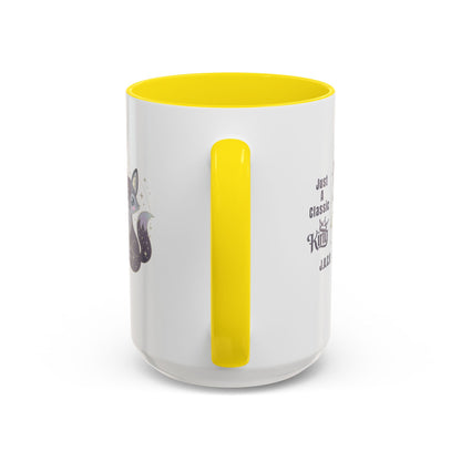 Personalized Initial Fox King Accent Coffee Mug