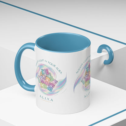 Personalized Initial Cloud Collage Accent Coffee Mug