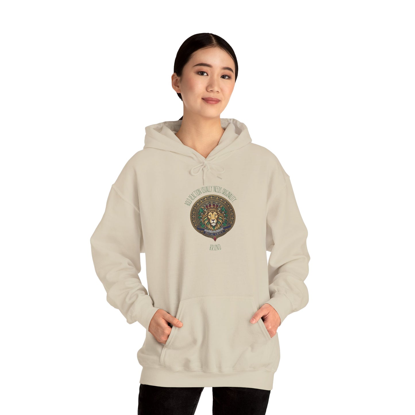 Personalized Lion Crest Hooded Sweatshirt