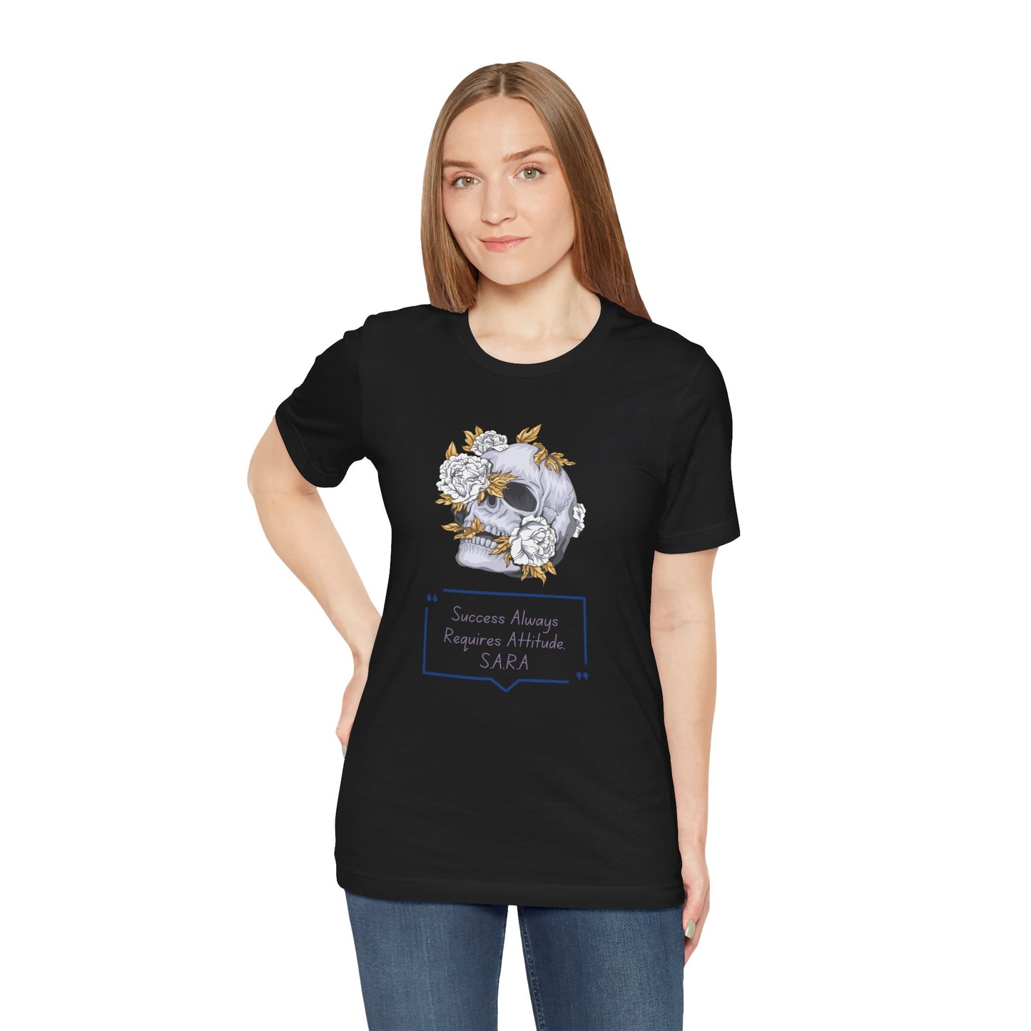 Personalized Floral Skull Graphic Tee
