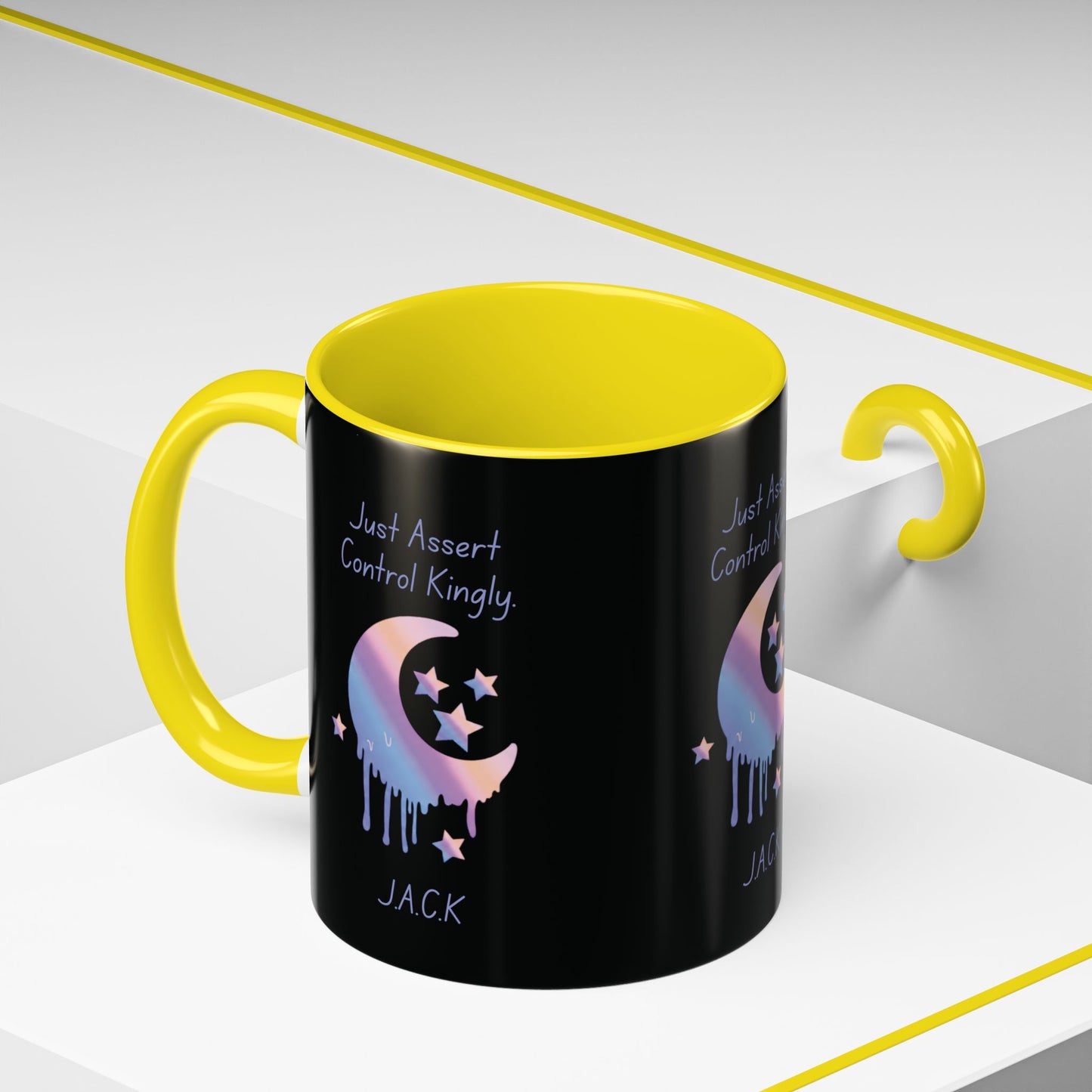 Personalized Moon Dripping Accent Coffee Mug