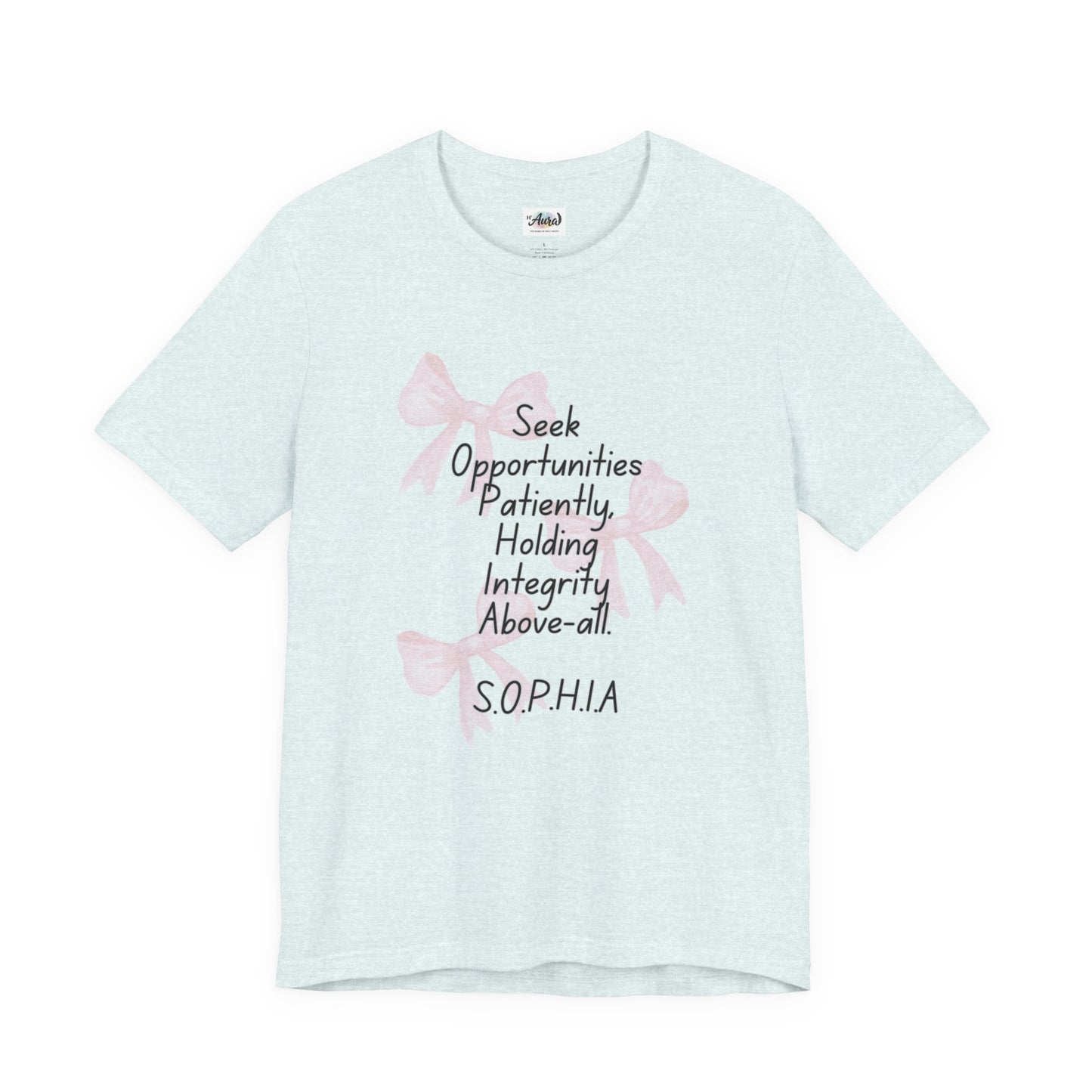 Personalized Pink Bow Graphic Tee