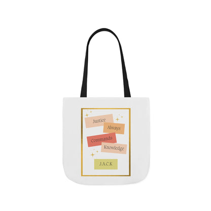 Personalized Initial Quote Inspirational Canvas Tote Custom Name