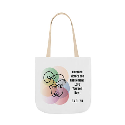 Personalized Initial Quote Sketch Girl Canvas Tote Custom Name