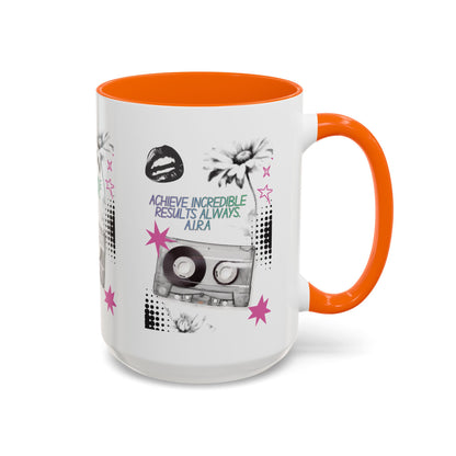 Personalized Cassette Vibes Accent Coffee Mug