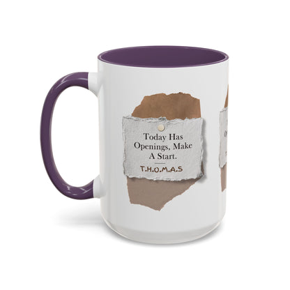 Personalized Torn Paper Note Accent Coffee Mug
