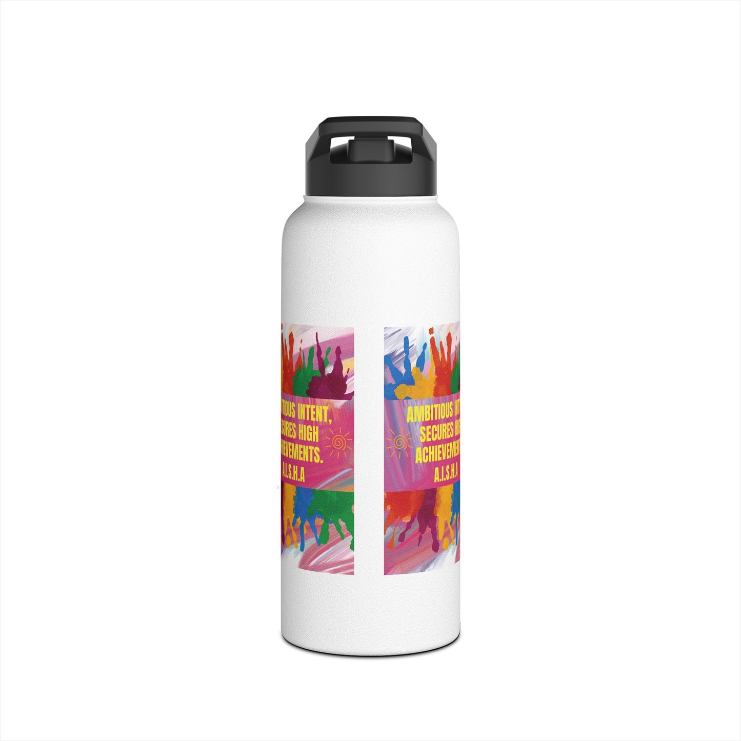 Personalized Initial Quote Colorful Paint Stainless Steel Water Bottle