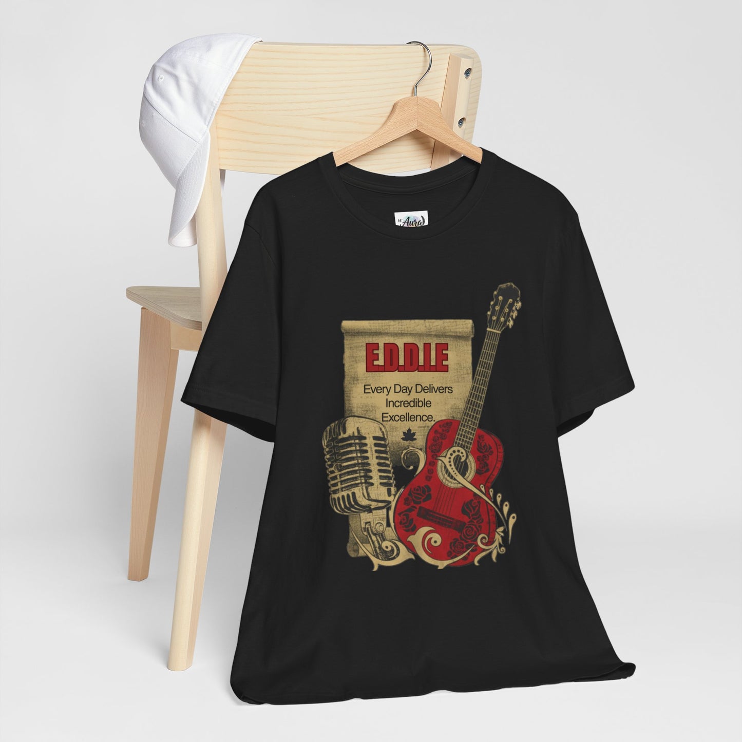 Personalized Music Vintage Microphone & Guitar Tee