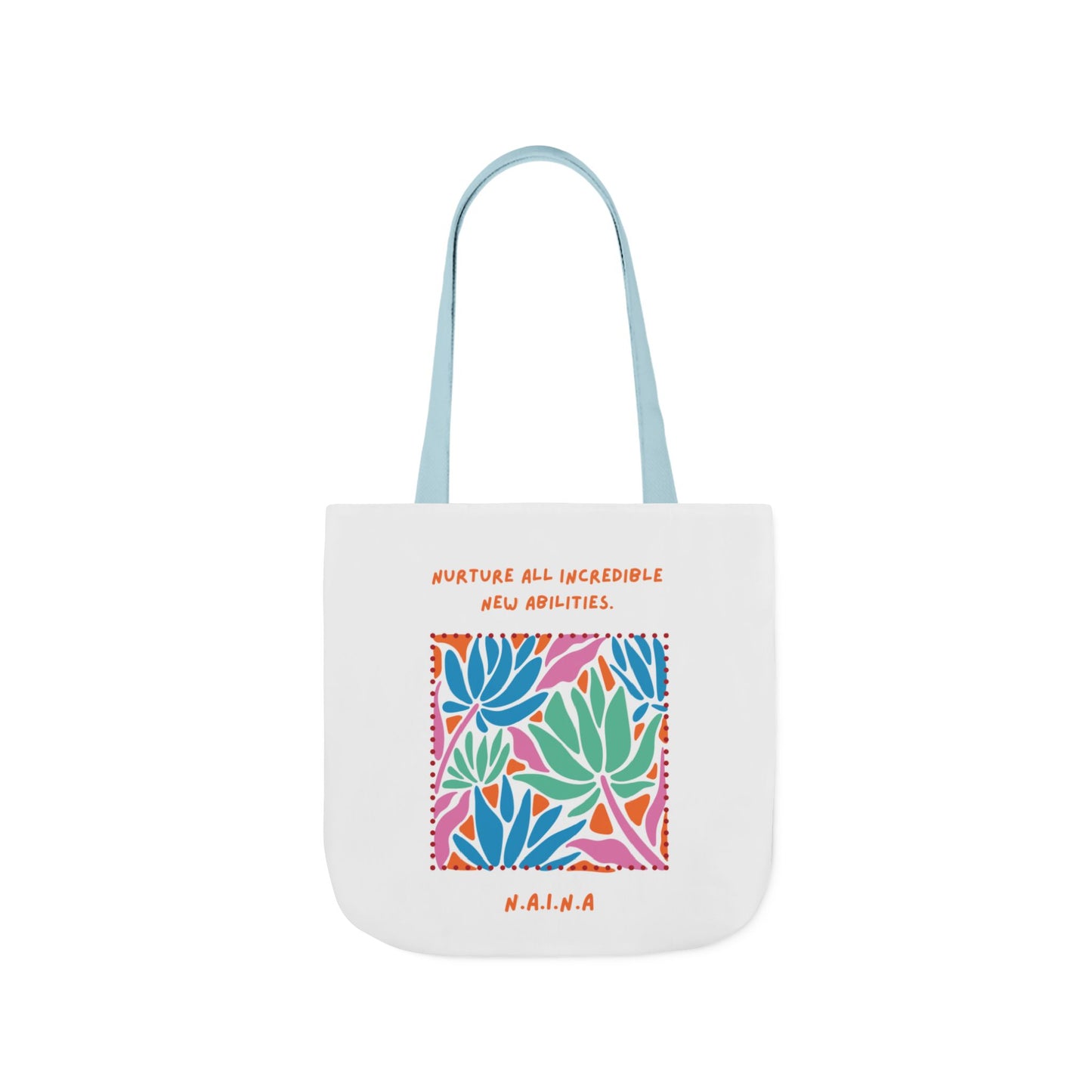 Personalized Initial Quote Colorful Momentum Canvas Tote Custom Name