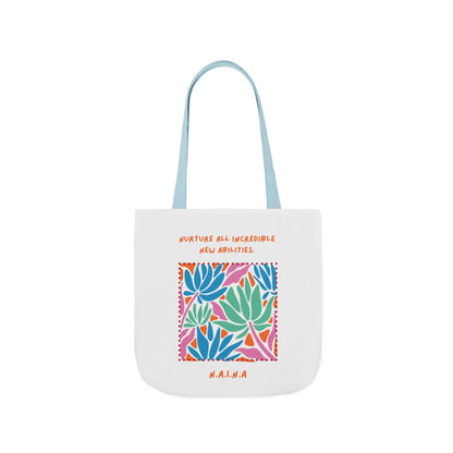 Personalized Initial Quote Colorful Momentum Canvas Tote Custom Name