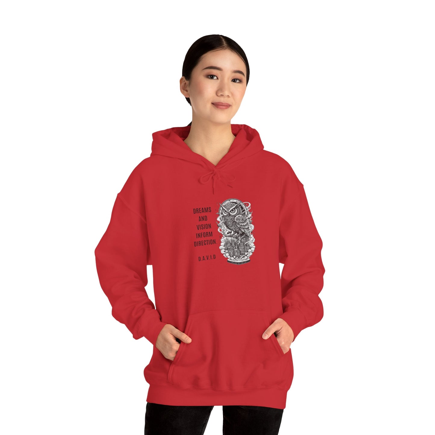 Personalized Owl Vision Graphic Hooded Sweatshirt