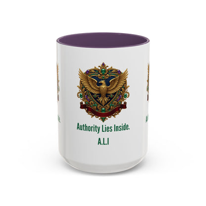 Personalized Initial Eagle Accent Coffee Mug
