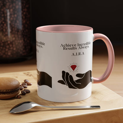 Personalized Initial Hand and Gem Accent Coffee Mug