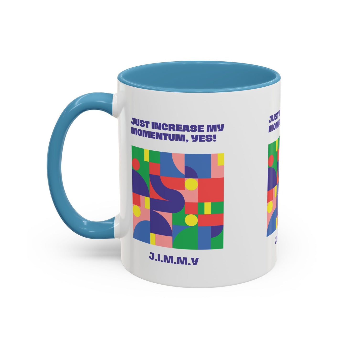 Personalized Initial Colorful Momentum Accent Coffee Mug