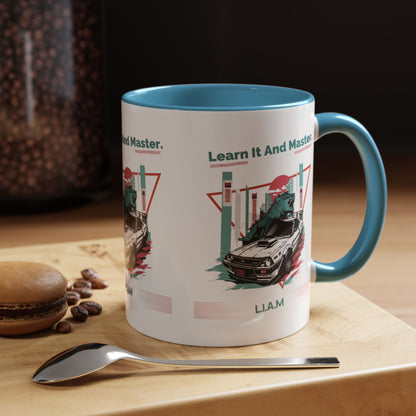 Personalized Retro Racing Accent Coffee Mug