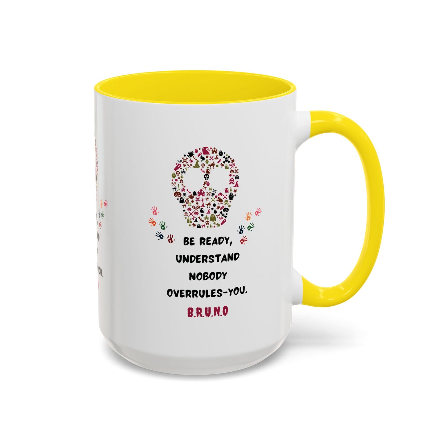 Personalized Initial Floral Skull Accent Coffee Mug