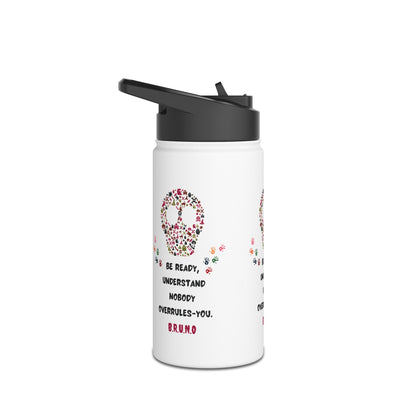 Personalized Initial Quote Hands Skull Stainless Steel Water Bottle