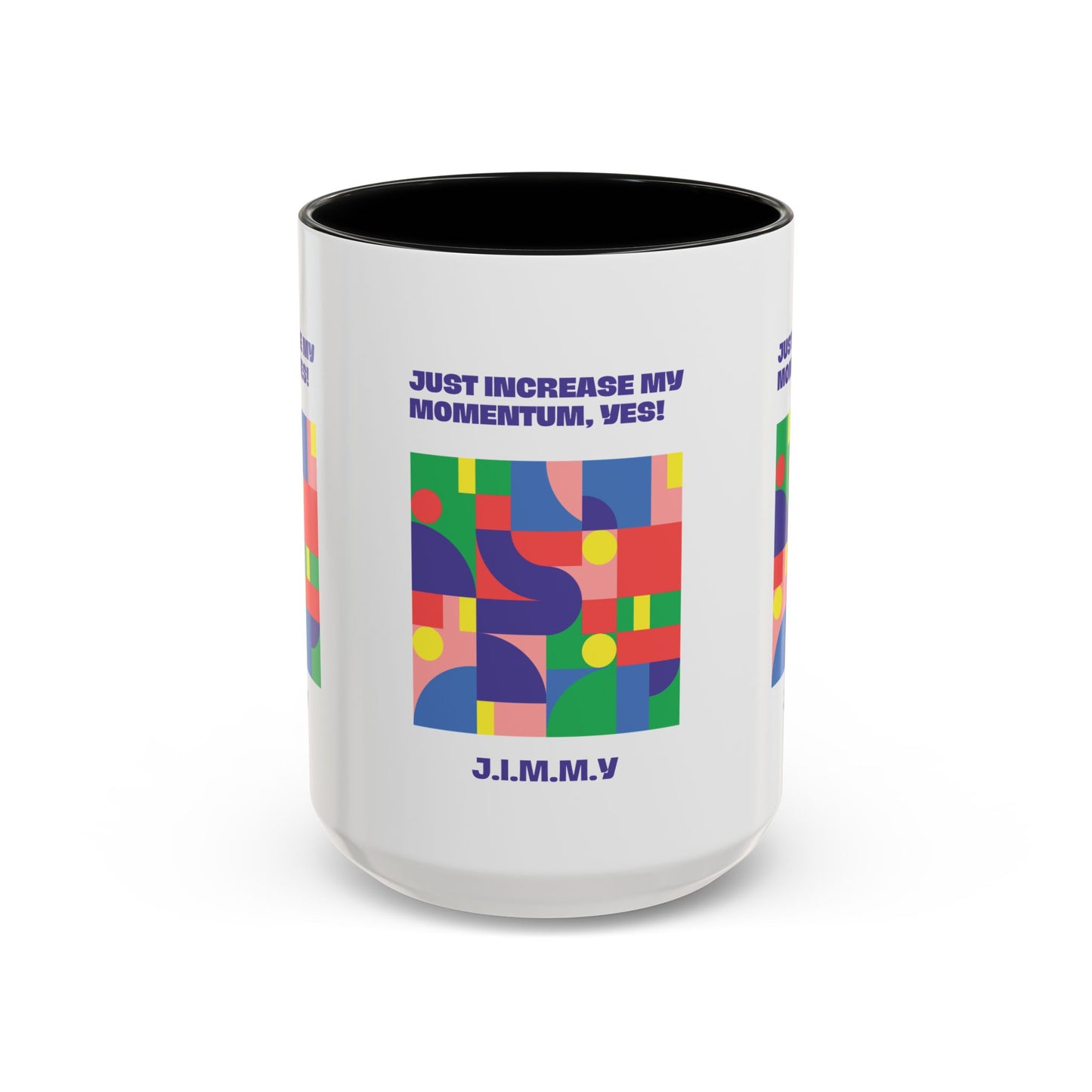 Personalized Initial Colorful Momentum Accent Coffee Mug