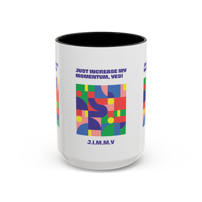 Personalized Initial Colorful Momentum Accent Coffee Mug
