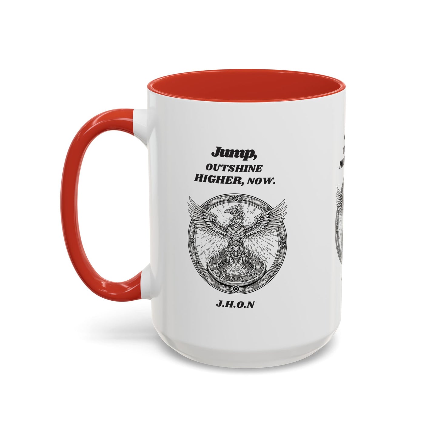 Personalized Eagle Circle Accent Coffee Mug