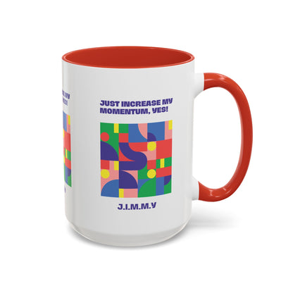 Personalized Initial Colorful Momentum Accent Coffee Mug