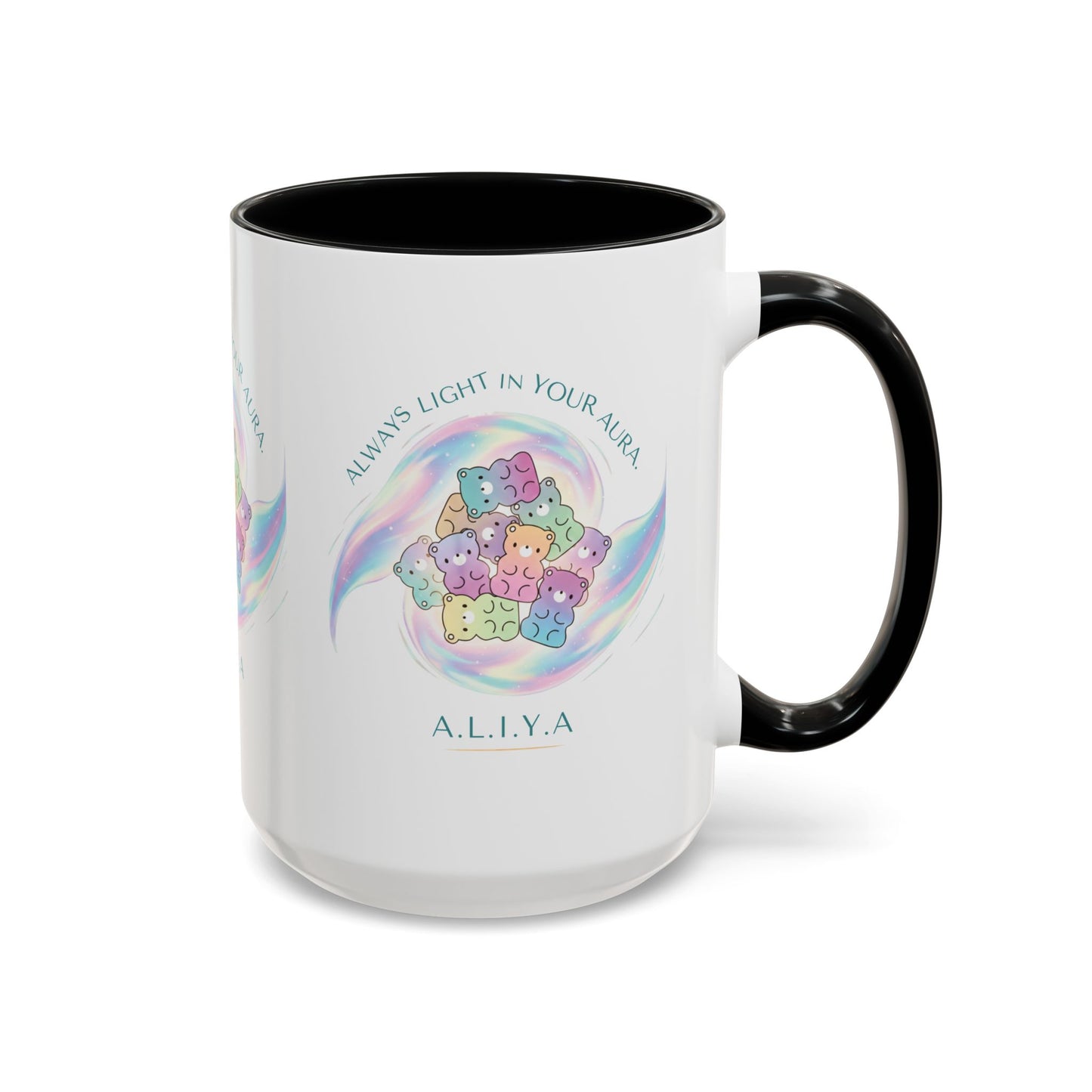 Personalized Initial Cloud Collage Accent Coffee Mug