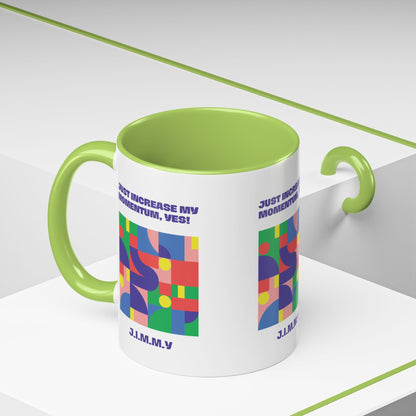 Personalized Initial Colorful Momentum Accent Coffee Mug