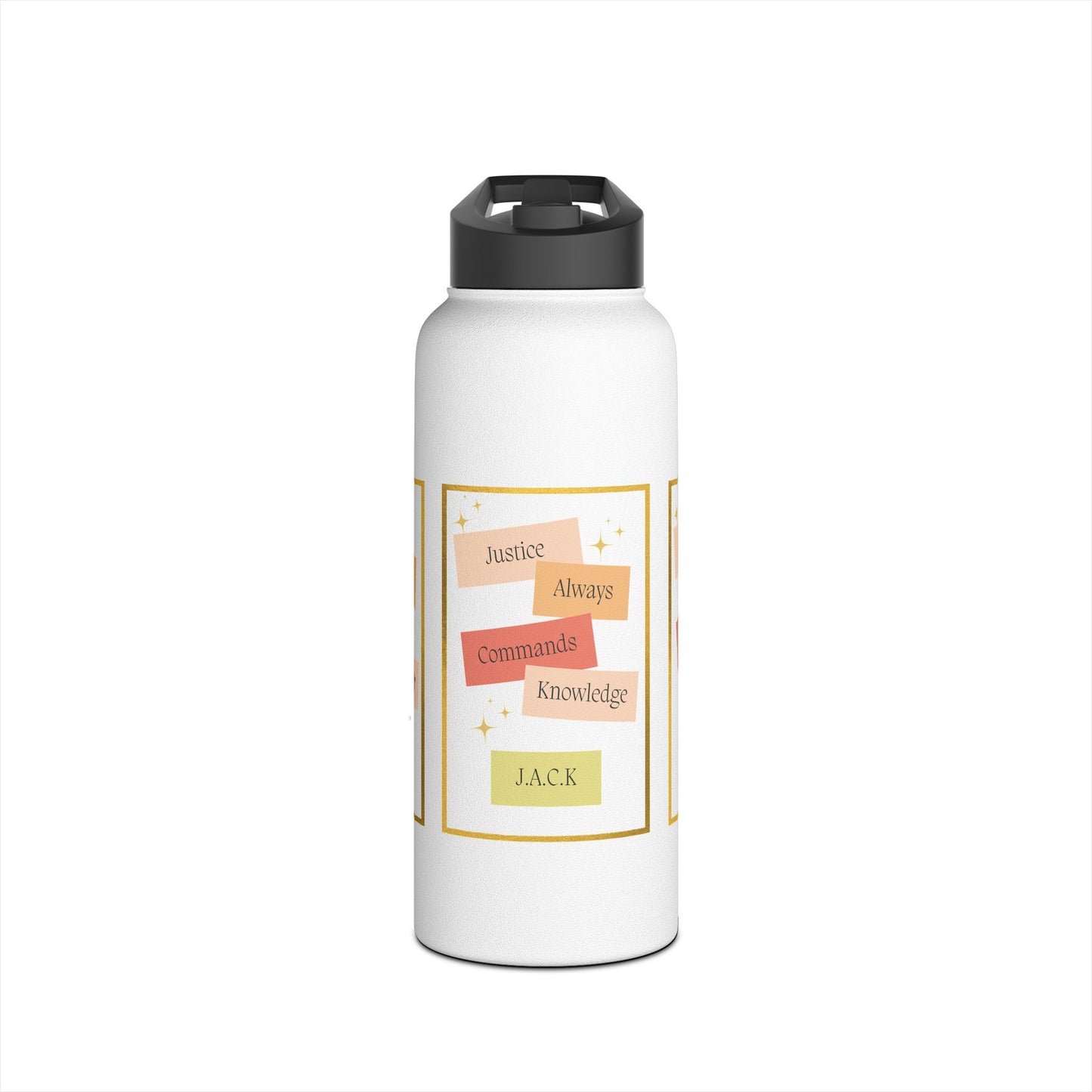 Personalized Initial Quote Patel Notes Stainless Steel Water Bottle
