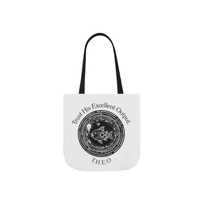 Personalized Initial Quote Circle Fish Canvas Tote Custom Name