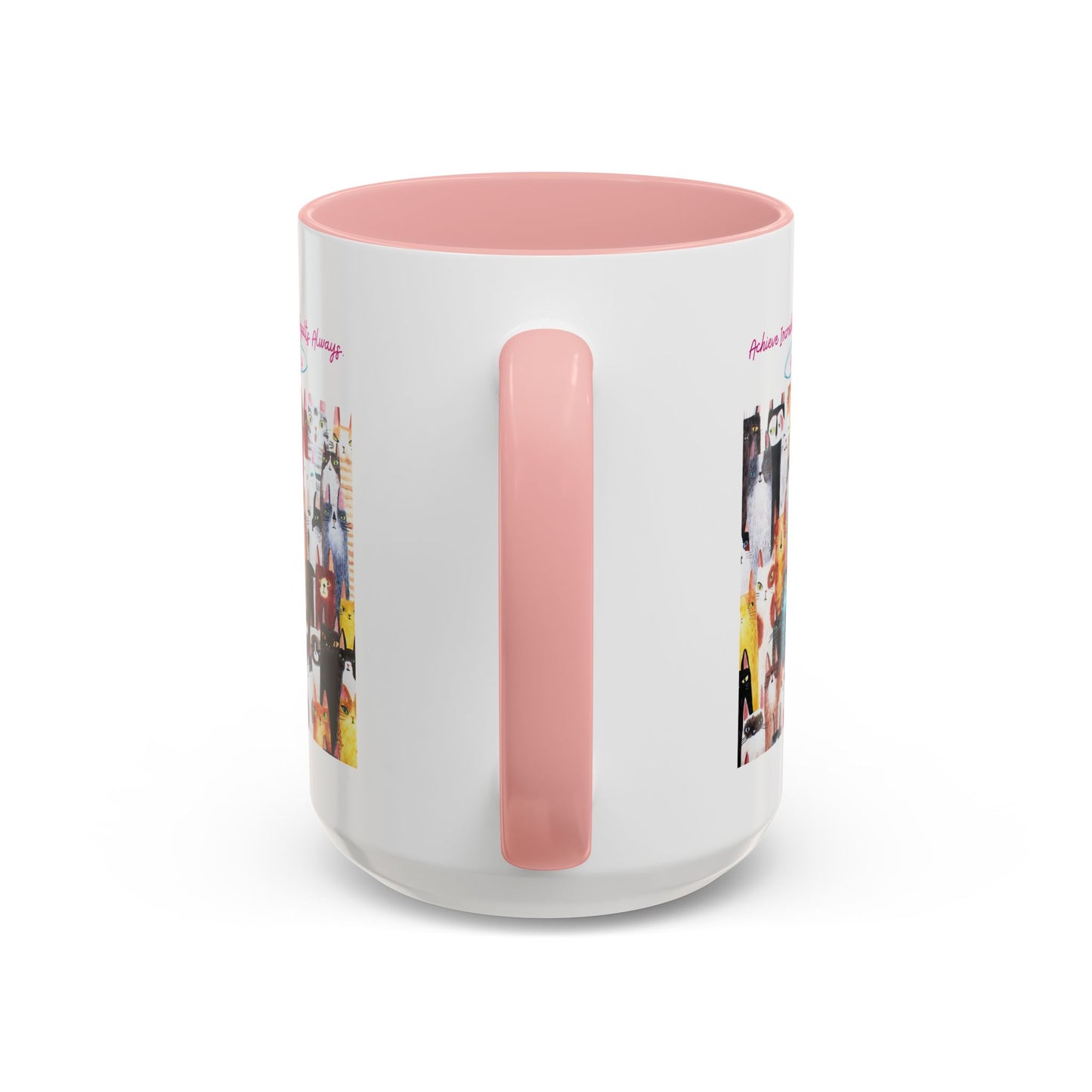 Personalized Initial Cat Collage Accent Coffee Mug