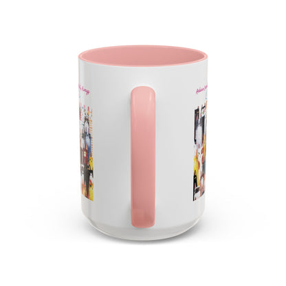 Personalized Initial Cat Collage Accent Coffee Mug