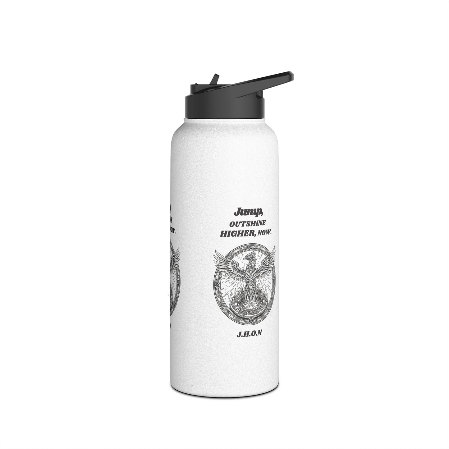 Personalized Initial Quote Eagle Wings Stainless Steel Water Bottle