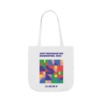 Personalized Initial Quote Colorful Momentum Canvas Tote Custom Name