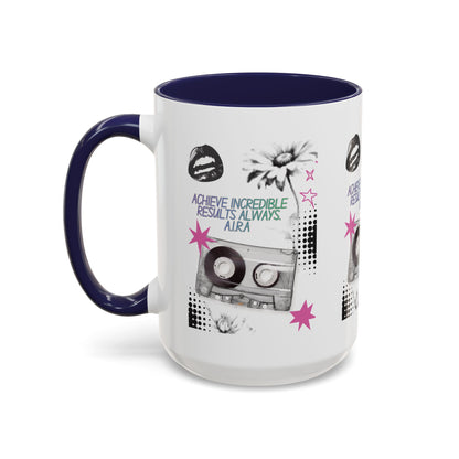 Personalized Cassette Vibes Accent Coffee Mug