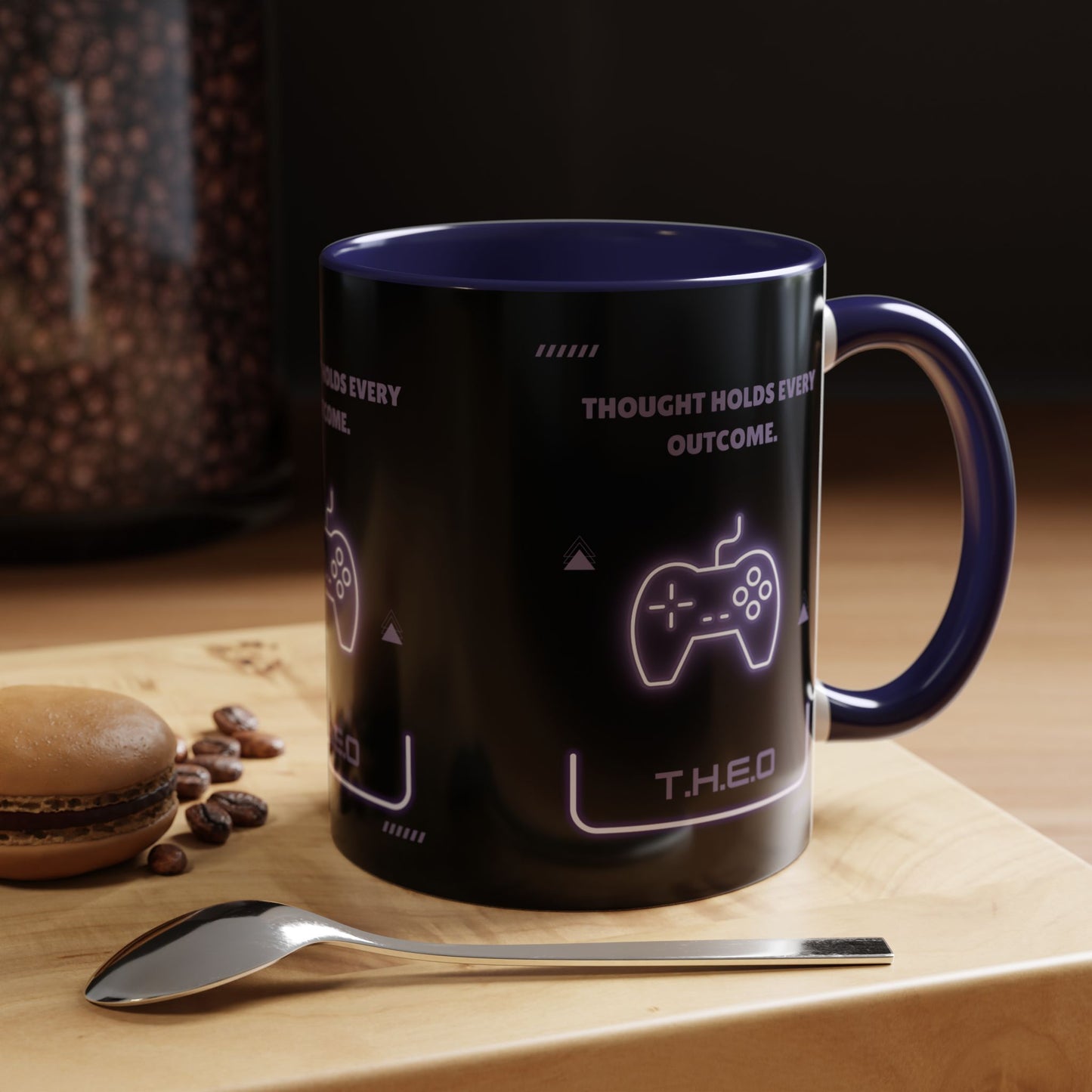 Personalized Initial Game Controller Accent Coffee Mug